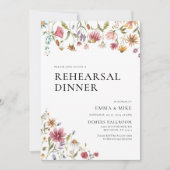 Wilde bloem repetitie binnenuitnodiging kaart (Voorkant)