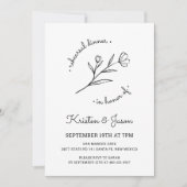 Wilde bloem repetitie binnenuitnodiging kaart (Voorkant)