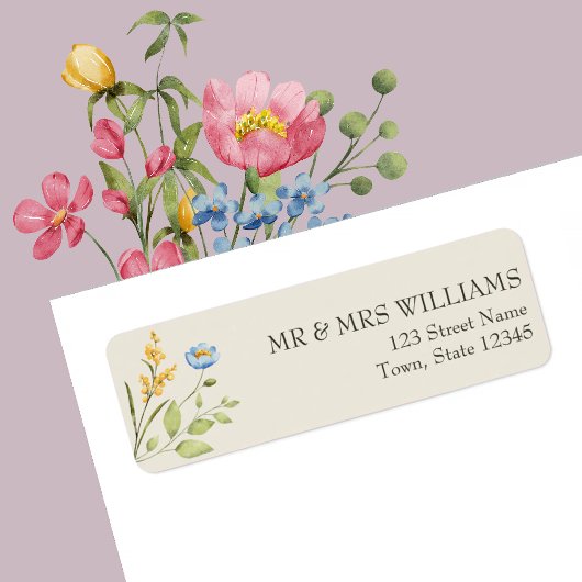Wilde Bloem Retouradres Label