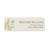 Wilde Bloem Retouradres Label (Voorkant)