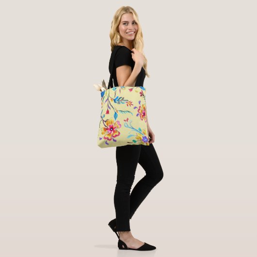 Wilde bloem Riot 2 Tote Bag (Op model)