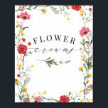 Wilde bloem Rode gele bloemkool Poster<br><div class="desc">Wilde bloem Poster rode gele bloemkool</div>