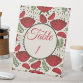 Wilde Bloem Rode Klaproos Tafelnummer Reclamebord Met Voetstuk (Insitu)