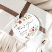 Wilde bloem Ronde bloemzakken Bedankjes Labels