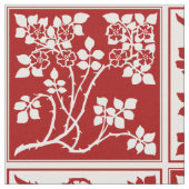 Wilde bloem Rood Witte besmeurde flora gecontrole Stof (Close Up)