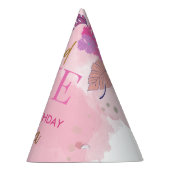 wilde bloem roze 1e verjaardag feesthoedjes (Rechts)