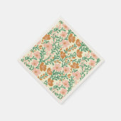 Wilde bloem Roze Bloesems Bloemachtige Baby Shower Servet (Hoek)