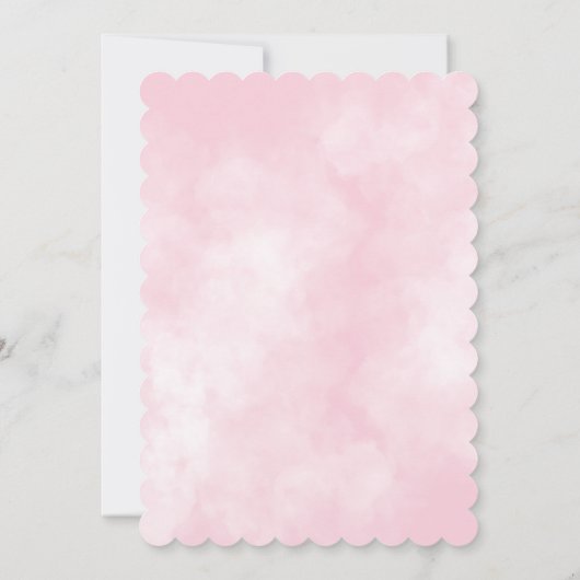 Wilde bloem  roze bruin Brunch Kaart (Achterkant)