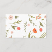 Wilde bloem Roze Coral Book Request Card Visitekaartje (Achterkant)