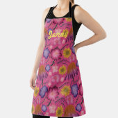 Wilde bloem Roze Floral - Gepersonaliseerd Schort (Insitu)