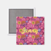 Wilde bloem Roze Floral, speciaal aangepast Magneet (Voorkant / Achterkant)