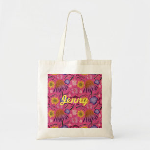 Wilde bloem Roze Floral, speciaal aangepast Tote Bag