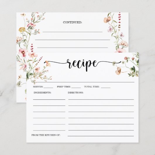 Wilde bloem Roze Floral Vrijgezellenfeest Recipe K (Voorkant / Achterkant)