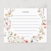 Wilde bloem Roze Floral Vrijgezellenfeest Recipe K (Achterkant)