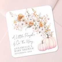 Wilde bloem Roze Pompoen Baby Shower