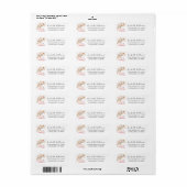 Wilde bloem Roze Pompoen Retouradreslabel Etiket (Full Sheet)