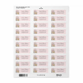 Wilde Bloem Roze Retouradres Etiket (Full Sheet)
