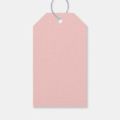 Wilde bloem Roze Strik Baby Shower Cadeaulabel (Achterkant)