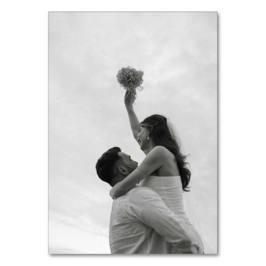 Wilde Bloem Roze Waterverf Elegante Trouwfoto Kaart (Achterkant)