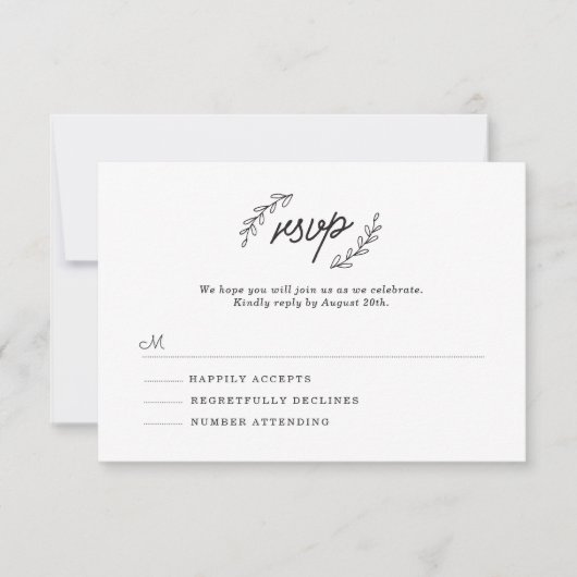 Wilde bloem RSVP (Voorkant)