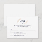 Wilde bloem RSVP Kaartje (Voorkant / Achterkant)