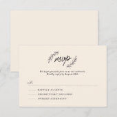 Wilde bloem RSVP Kaartje (Voorkant / Achterkant)