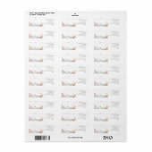 Wilde bloem RSVP retouradres Etiket (Full Sheet)