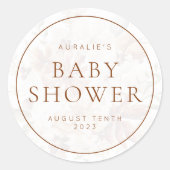 Wilde Bloem Rustieke Bloemen Uitnodiging & Favor Ronde Sticker (Voorkant)