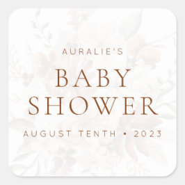 Wilde Bloem Rustieke Bloemen Uitnodiging & Favor Vierkante Sticker