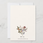 Wilde Bloem Rustieke Bruiloft Kaart (Achterkant)