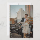 Wilde Bloem Rustieke Wilde Bloem Huwelijksfoto  Kaart (Achterkant)