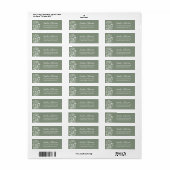 Wilde Bloem Salie Groen Retouradres Etiket (Full Sheet)