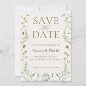 Wilde Bloem Salie Groene Trouw  Save The Date (Voorkant)
