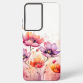 Wilde bloem samsung galaxy hoesje (Achterkant)