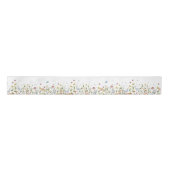 Wilde bloem Satin Ribbon, zomerbloemen Satijnen Lint (Voorkant)