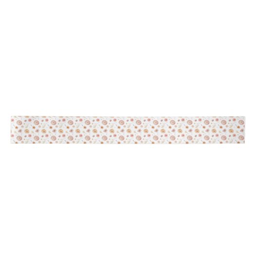 Wilde bloem Satin Ribbon, zomerbloemen Satijnen Lint (Voorkant)