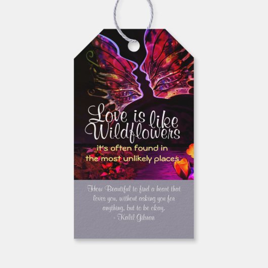 Wilde Bloem Save the Date Labels Cadeaulabel (Achterkant)