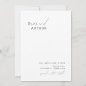 Wilde bloem schriftelijke save the date kaart (Achterkant)