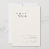 Wilde bloem schriftelijke save the date kaart (Achterkant)