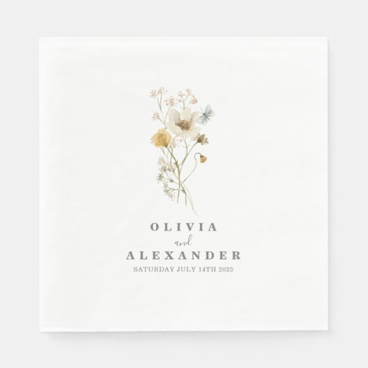 Wilde bloem servet (Voorkant)