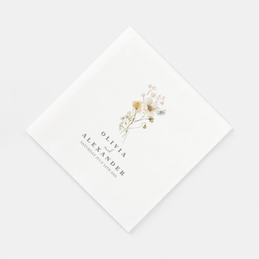 Wilde bloem servet (Hoek)