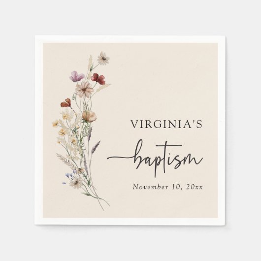 Wilde bloem servet (Voorkant)