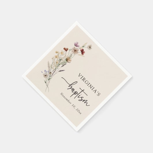 Wilde bloem servet (Hoek)