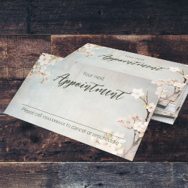 Wilde bloem shabby  afsprakenkaartje