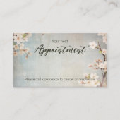 Wilde bloem shabby  afsprakenkaartje (Voorkant)