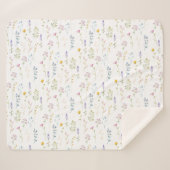 Wilde bloem sherpa deken (Voorkant (horizontaal))