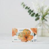 wilde bloem sinaasappel boeken voor baby Enclosure Informatiekaartje (Staand voorkant)