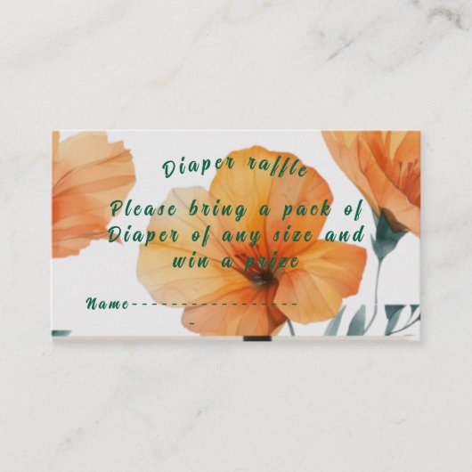 wilde bloem sinaasappel boeken voor baby Enclosure Informatiekaartje (Voorkant)