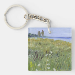 Wilde bloem sleutelhanger