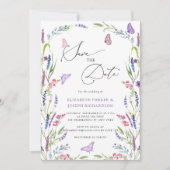 Wilde bloem sparen de Datum Kaart (Voorkant)